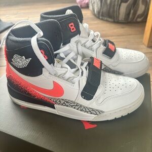 Nike Air Jordan Sneakers - White and Red